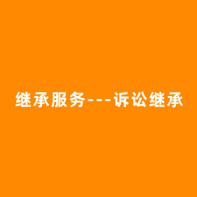 继承服务---诉讼继承